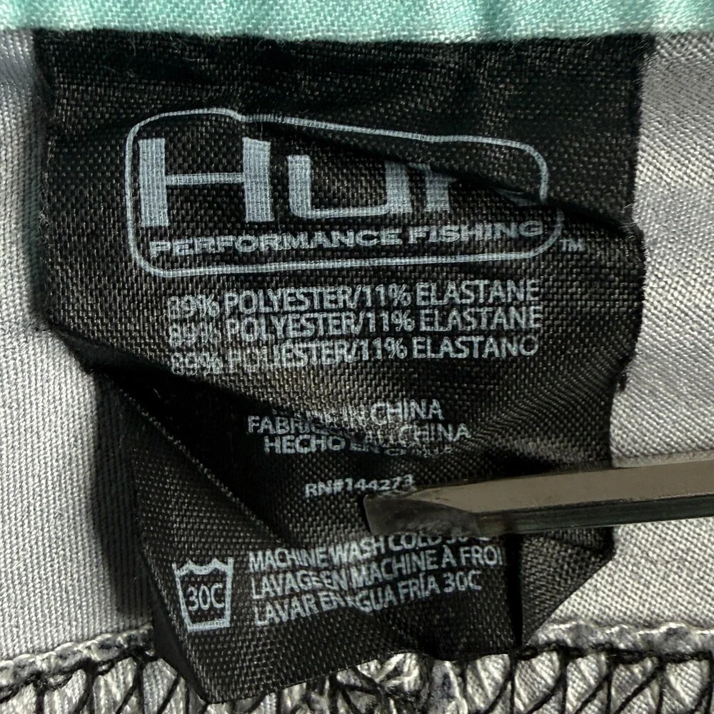 HUK Performance Fishing Board Shorts Mens 30 Black Mossy Oak Elements Hydro